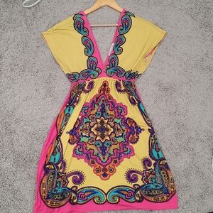Yellow pink dress